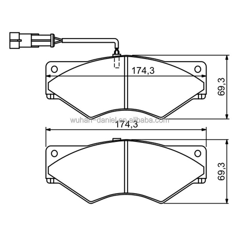 Heavy Duty Truck Trailer Spare Parts Bus Brake Pad for Iveco 1906183